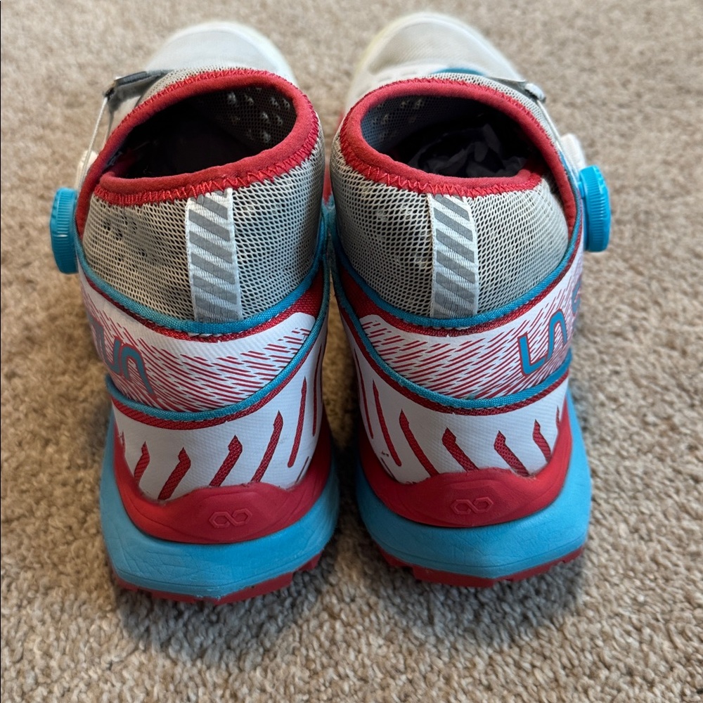 La Sportiva White Pink Trail Running Shoes with BOA Dial - Picture 7 of 11